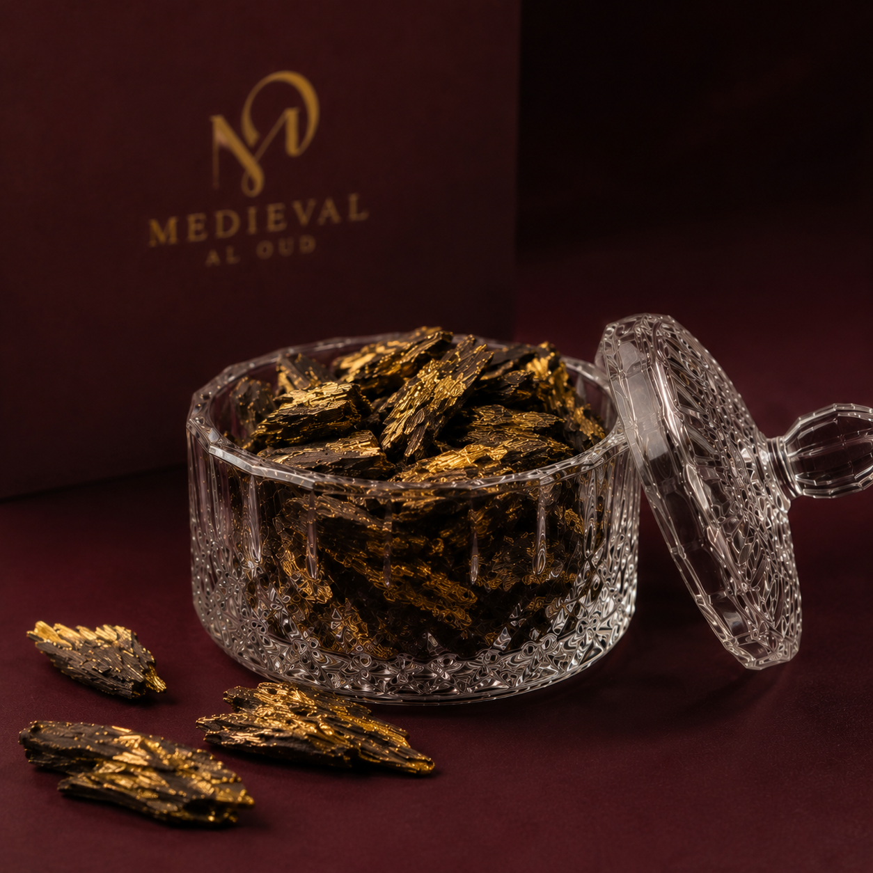 Golden Treasure - Premium Indian Jar Oud Infused with Oud Oil, White Amber & Musk | 100g
