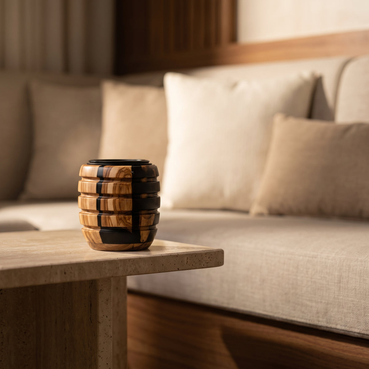Mini Epoxy & Olive Wood Bakhour Burner - 5cm | Entry Edition