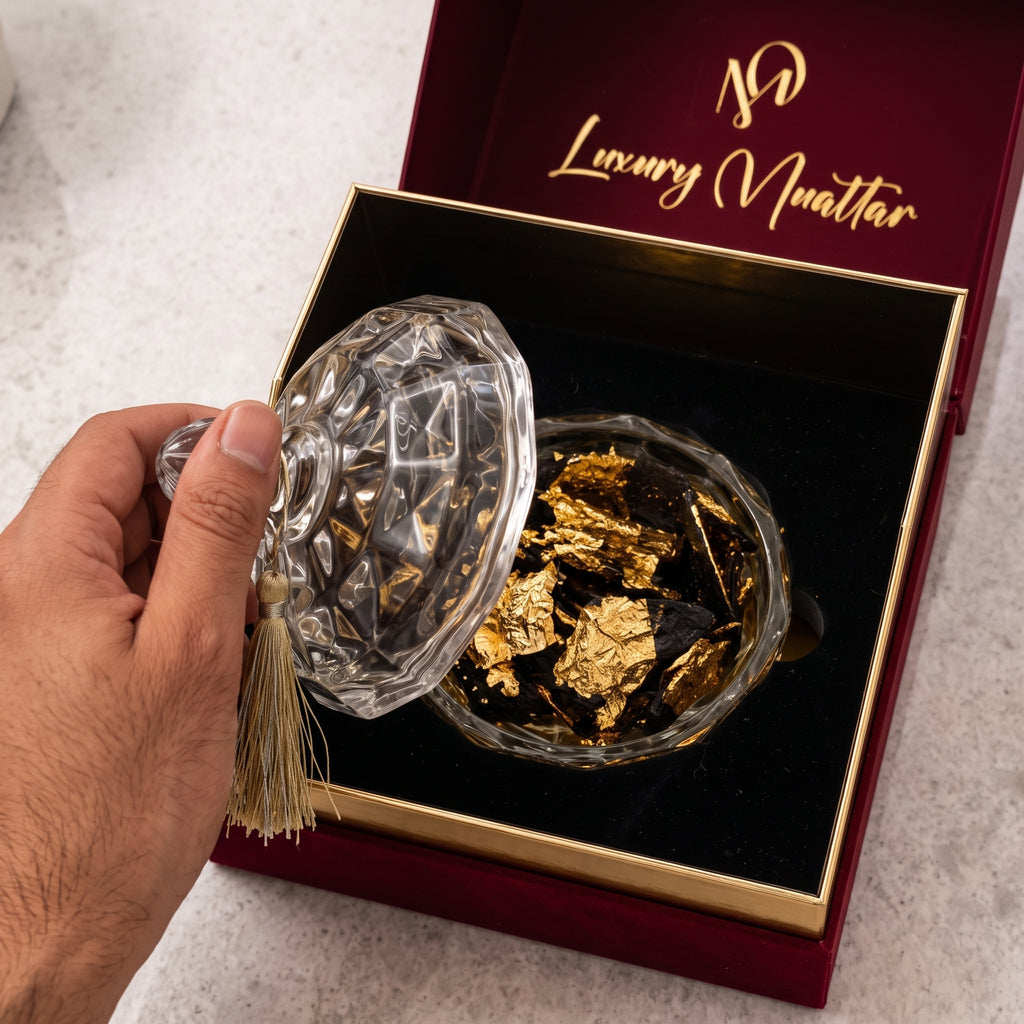 Golden Treasure — Indian Jar Oud with White Amber & Musk 100g — Medieval Aloud