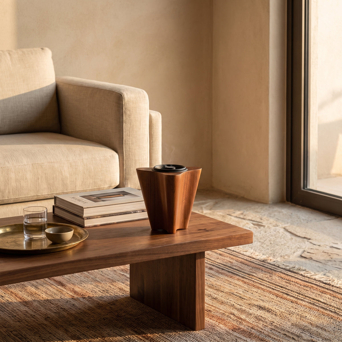 Geometric Wooden Bakhour Burner - Mango & Guava Wood