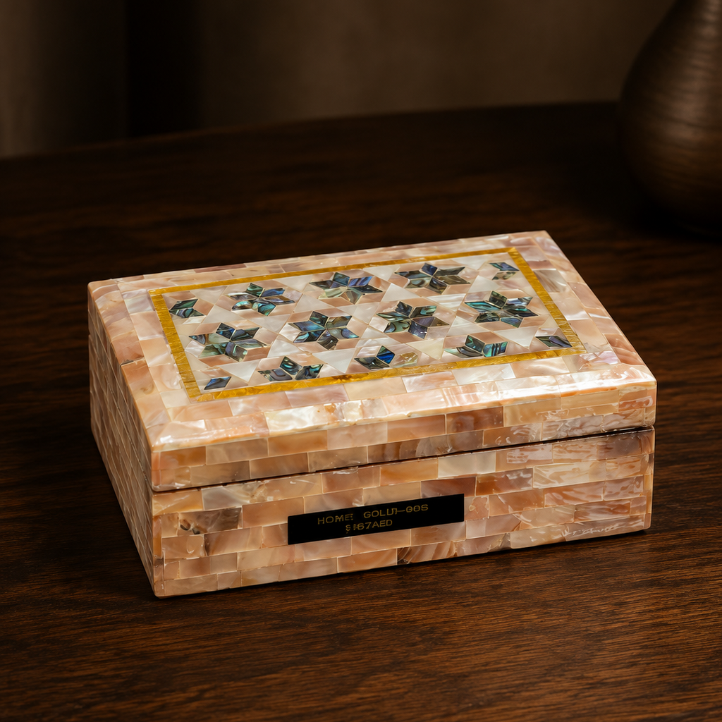 Al-Sadaf Box — Handcrafted Shell-Inlaid Box — Medieval Aloud