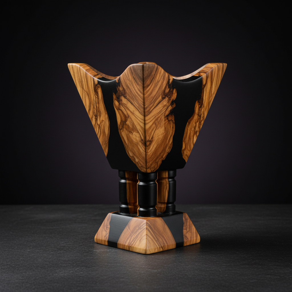 Epoxy & Olive Wood Bakhour Burner - 23cm