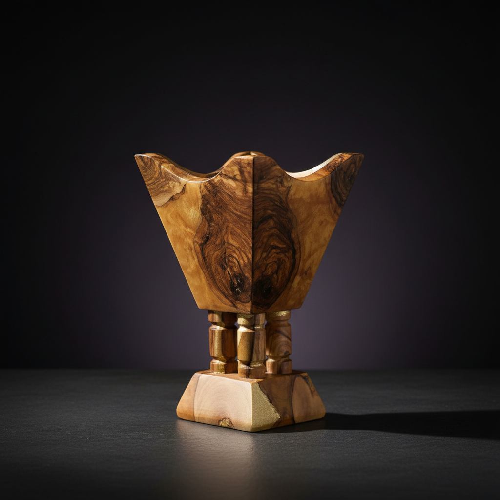Epoxy & Olive Wood Bakhour Burner - 23cm