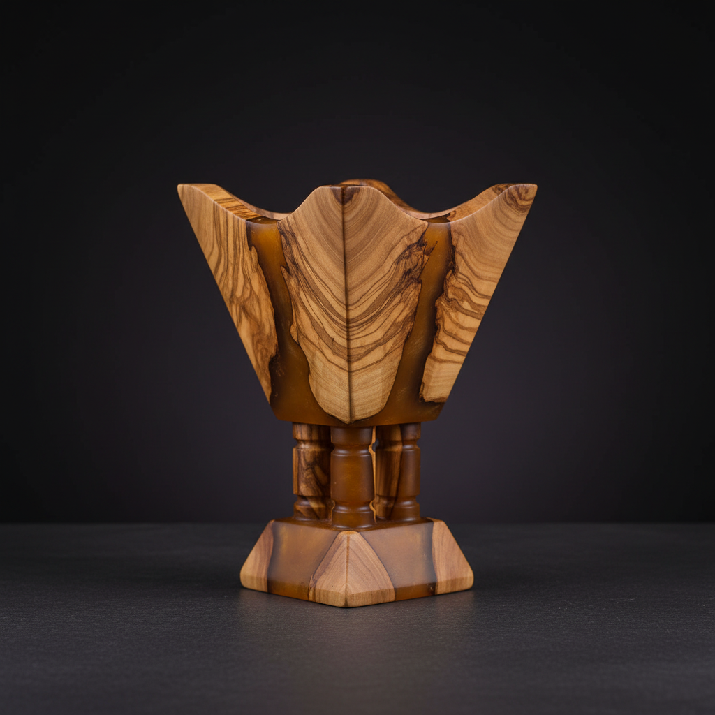 Epoxy & Olive Wood Bakhour Burner - 23cm