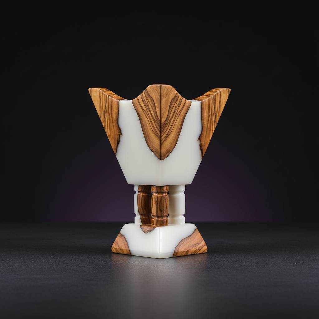 Epoxy & Olive Wood Bakhour Burner - 23cm
