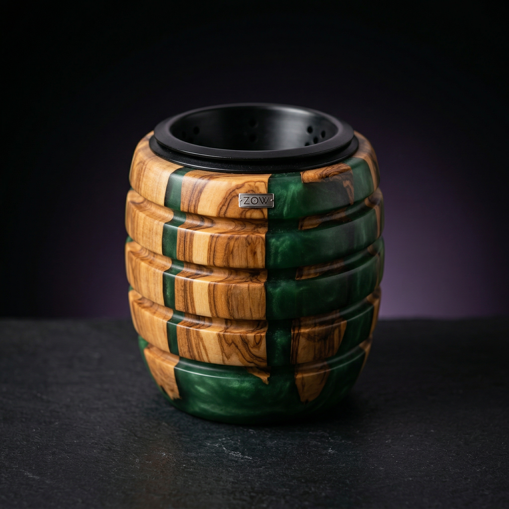 Mini Epoxy & Olive Wood Bakhour Burner - 5cm