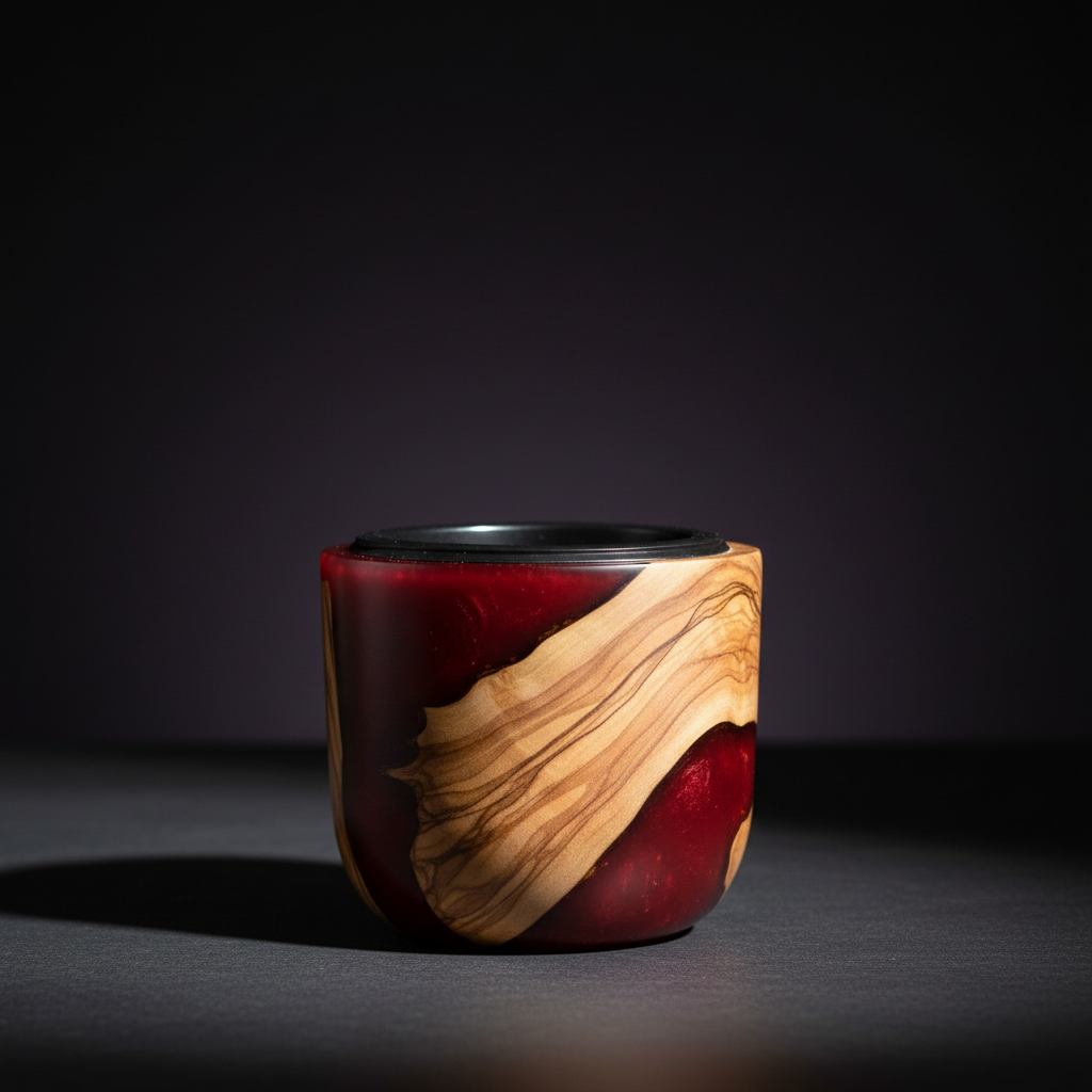 Epoxy & Olive Wood Bakhour Burner - 9cm