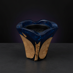 Flower Design Epoxy & Olive Wood Bakhour Burner
